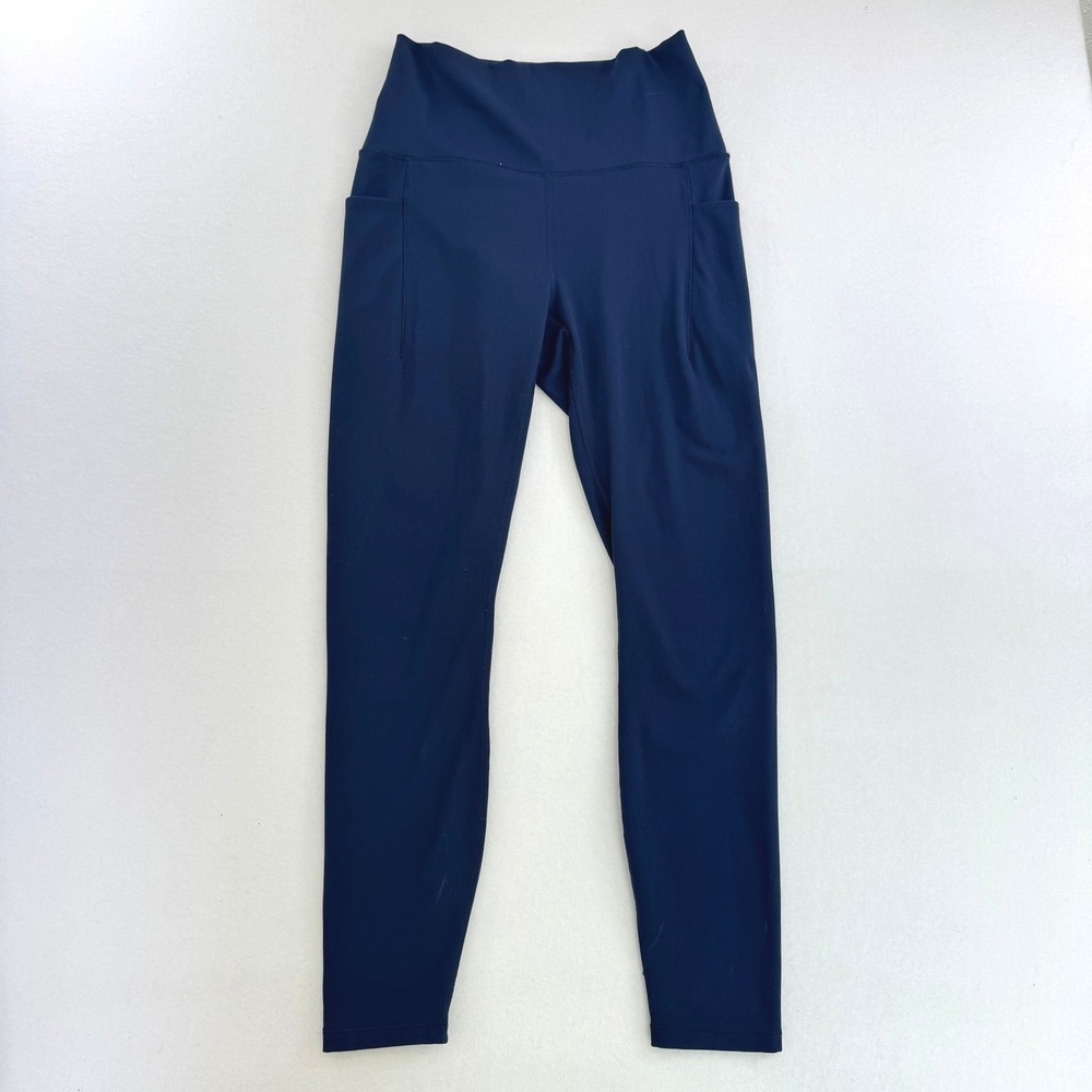 Spyder Active Womens Navy Blue High Waisted Pocket Leggings Size S RN63619